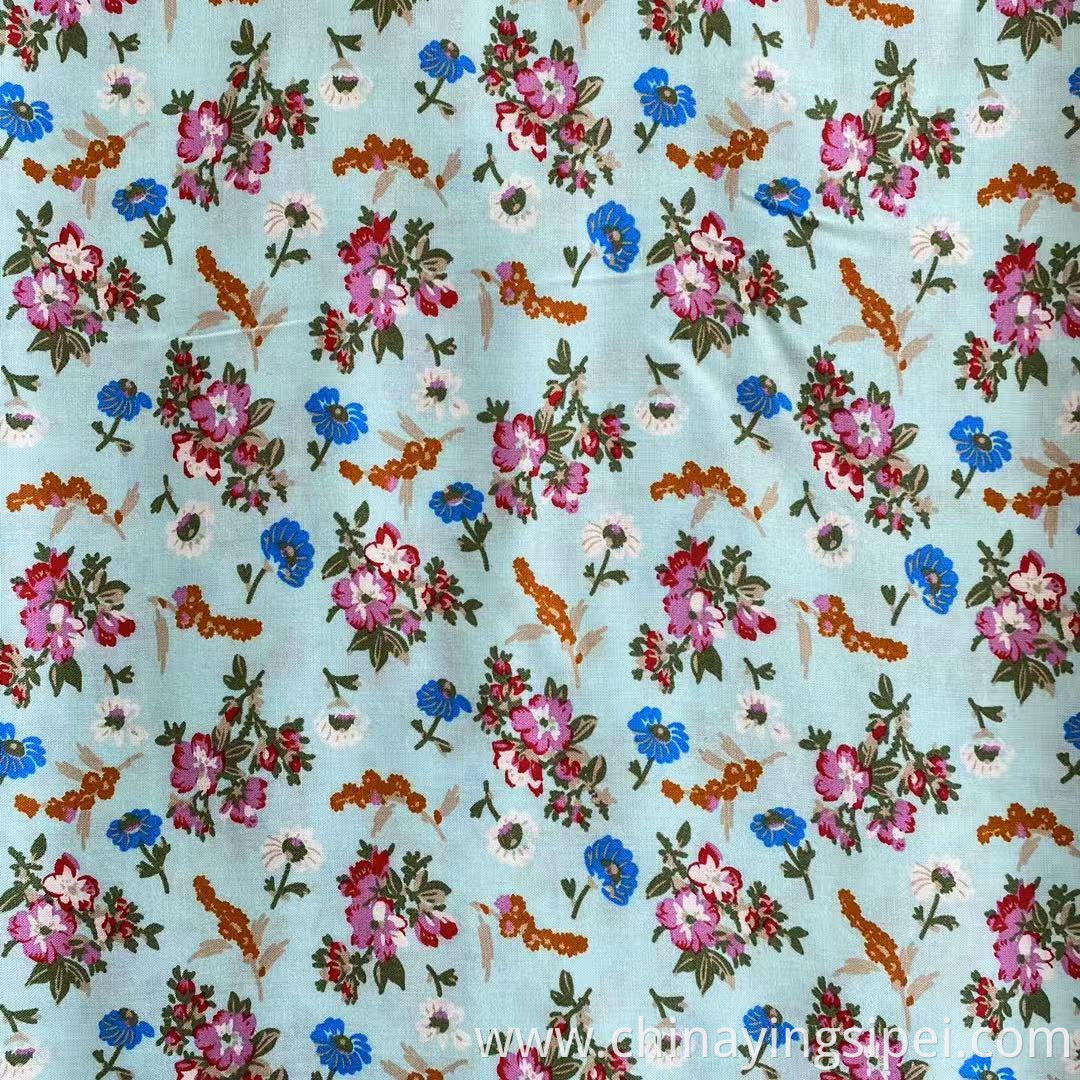 Original 105gsm elegant flower print 100% rayon fabric for dress 30s